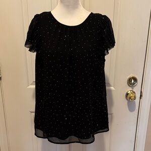 Rhinestone Short-Sleeve Blouse